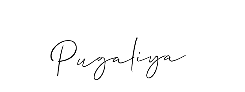 Design your own signature with our free online signature maker. With this signature software, you can create a handwritten (Allison_Script) signature for name Pugaliya. Pugaliya signature style 2 images and pictures png