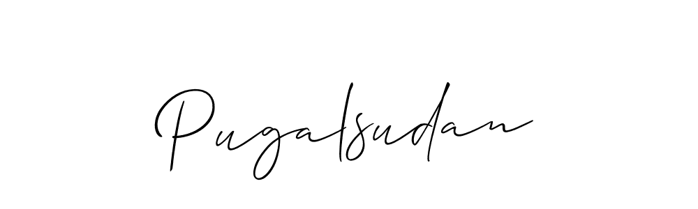 Use a signature maker to create a handwritten signature online. With this signature software, you can design (Allison_Script) your own signature for name Pugalsudan. Pugalsudan signature style 2 images and pictures png