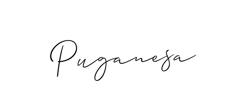 It looks lik you need a new signature style for name Puganesa. Design unique handwritten (Allison_Script) signature with our free signature maker in just a few clicks. Puganesa signature style 2 images and pictures png