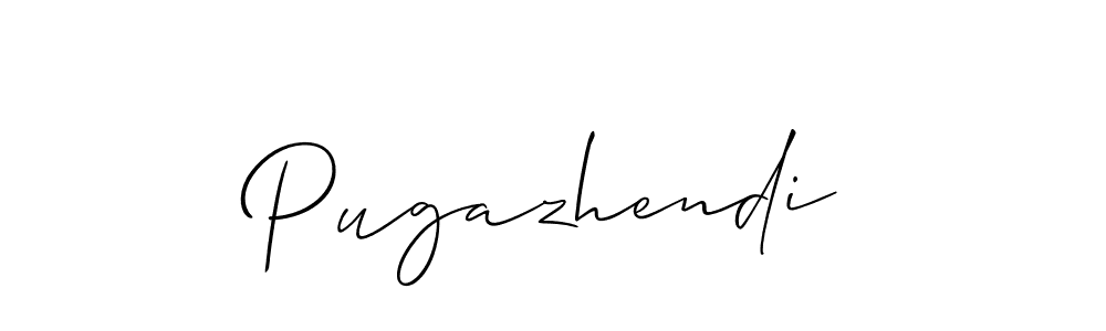 How to make Pugazhendi signature? Allison_Script is a professional autograph style. Create handwritten signature for Pugazhendi name. Pugazhendi signature style 2 images and pictures png