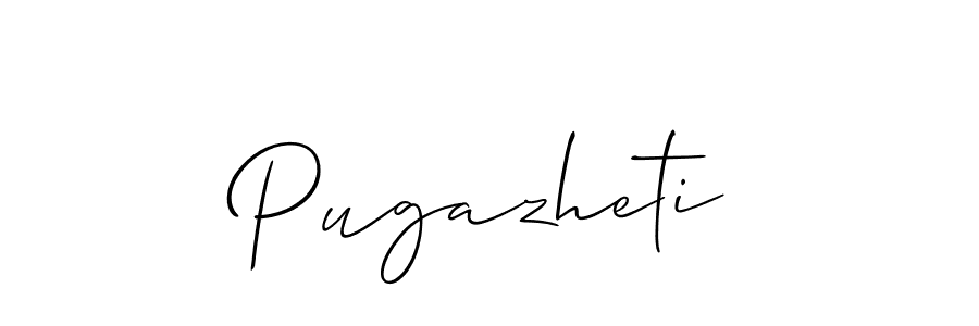 You should practise on your own different ways (Allison_Script) to write your name (Pugazheti) in signature. don't let someone else do it for you. Pugazheti signature style 2 images and pictures png