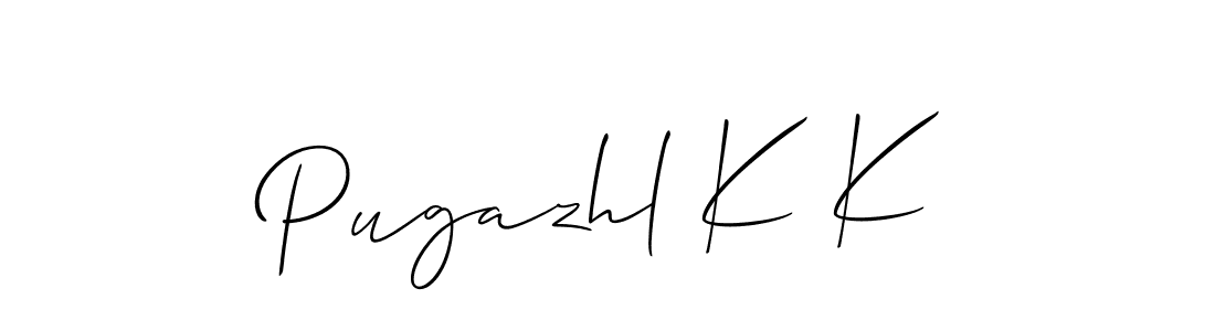 See photos of Pugazhl K K official signature by Spectra . Check more albums & portfolios. Read reviews & check more about Allison_Script font. Pugazhl K K signature style 2 images and pictures png