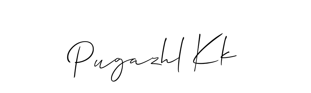How to Draw Pugazhl Kk signature style? Allison_Script is a latest design signature styles for name Pugazhl Kk. Pugazhl Kk signature style 2 images and pictures png