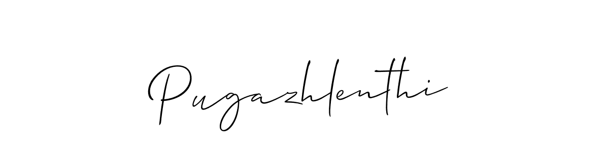 It looks lik you need a new signature style for name Pugazhlenthi. Design unique handwritten (Allison_Script) signature with our free signature maker in just a few clicks. Pugazhlenthi signature style 2 images and pictures png