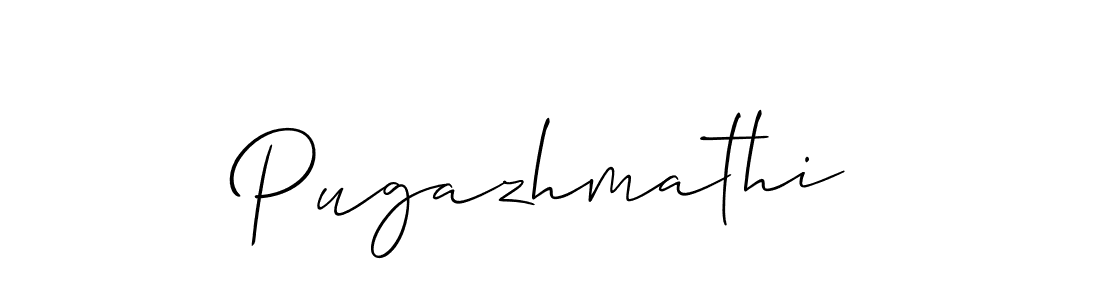 How to make Pugazhmathi signature? Allison_Script is a professional autograph style. Create handwritten signature for Pugazhmathi name. Pugazhmathi signature style 2 images and pictures png