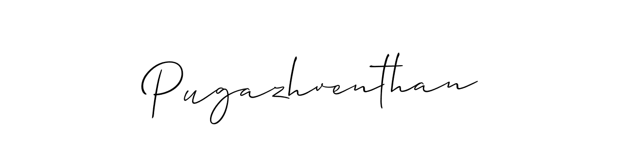 This is the best signature style for the Pugazhventhan name. Also you like these signature font (Allison_Script). Mix name signature. Pugazhventhan signature style 2 images and pictures png