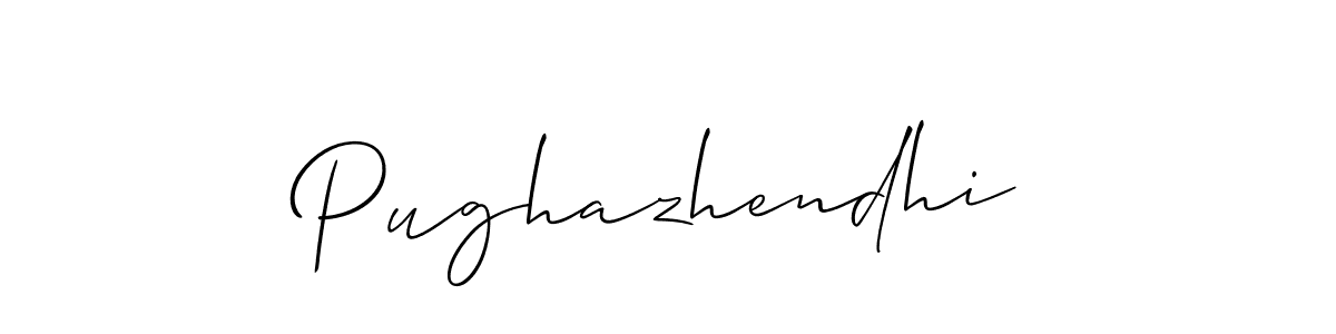 if you are searching for the best signature style for your name Pughazhendhi. so please give up your signature search. here we have designed multiple signature styles  using Allison_Script. Pughazhendhi signature style 2 images and pictures png