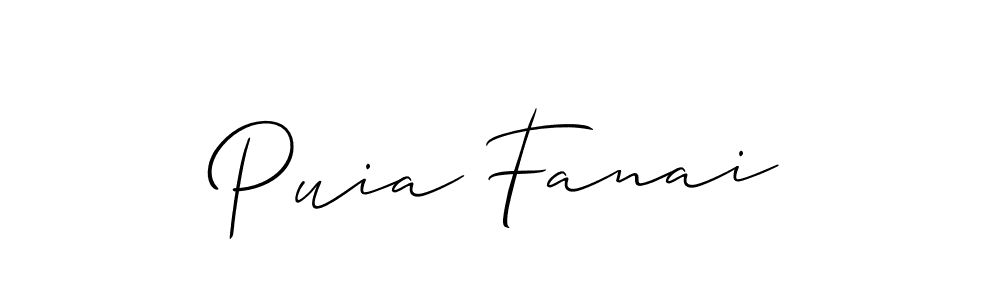 Puia Fanai stylish signature style. Best Handwritten Sign (Allison_Script) for my name. Handwritten Signature Collection Ideas for my name Puia Fanai. Puia Fanai signature style 2 images and pictures png