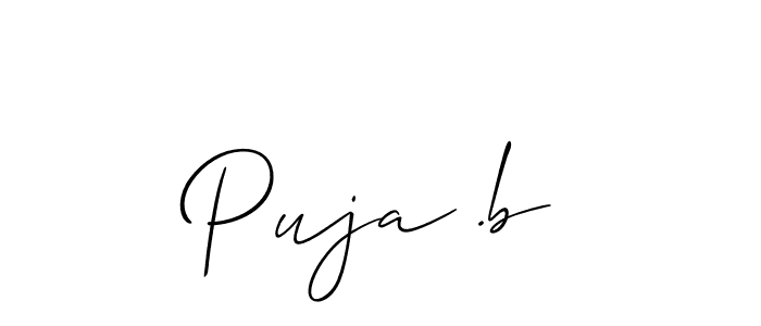 if you are searching for the best signature style for your name Puja .b. so please give up your signature search. here we have designed multiple signature styles  using Allison_Script. Puja .b signature style 2 images and pictures png