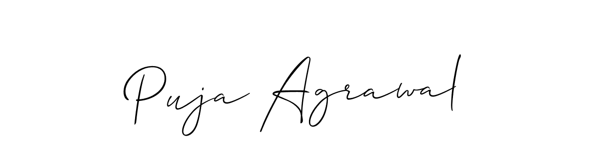 Puja Agrawal stylish signature style. Best Handwritten Sign (Allison_Script) for my name. Handwritten Signature Collection Ideas for my name Puja Agrawal. Puja Agrawal signature style 2 images and pictures png