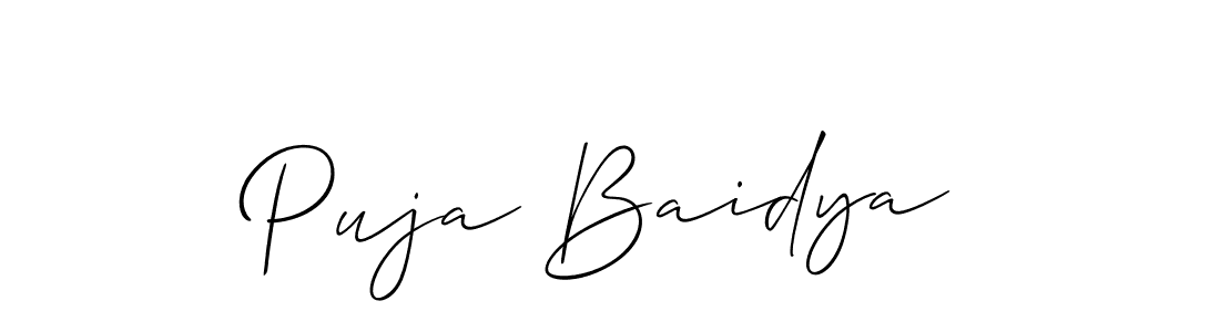 Make a short Puja Baidya signature style. Manage your documents anywhere anytime using Allison_Script. Create and add eSignatures, submit forms, share and send files easily. Puja Baidya signature style 2 images and pictures png