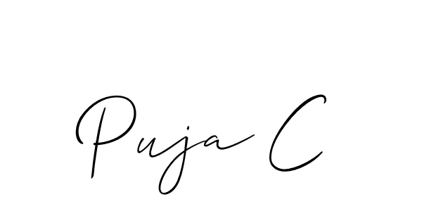 This is the best signature style for the Puja C name. Also you like these signature font (Allison_Script). Mix name signature. Puja C signature style 2 images and pictures png