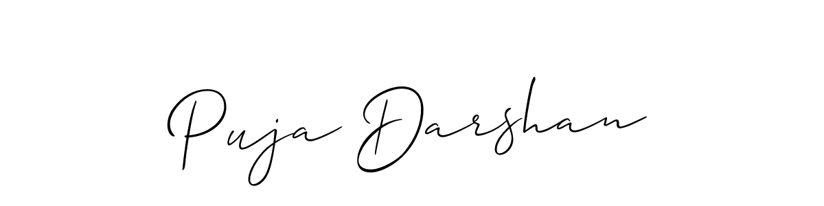 Design your own signature with our free online signature maker. With this signature software, you can create a handwritten (Allison_Script) signature for name Puja Darshan. Puja Darshan signature style 2 images and pictures png