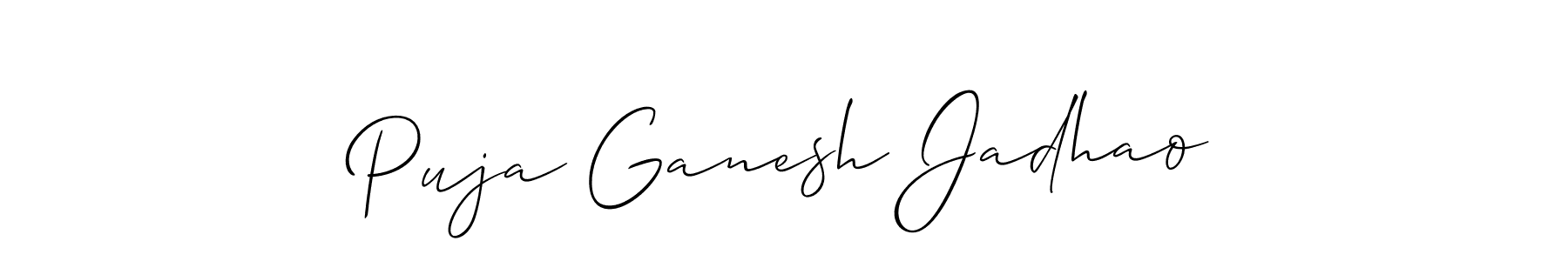 How to make Puja Ganesh Jadhao signature? Allison_Script is a professional autograph style. Create handwritten signature for Puja Ganesh Jadhao name. Puja Ganesh Jadhao signature style 2 images and pictures png