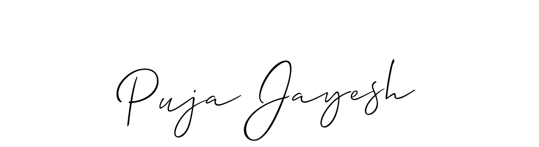 You should practise on your own different ways (Allison_Script) to write your name (Puja Jayesh) in signature. don't let someone else do it for you. Puja Jayesh signature style 2 images and pictures png
