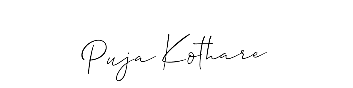 How to make Puja Kothare signature? Allison_Script is a professional autograph style. Create handwritten signature for Puja Kothare name. Puja Kothare signature style 2 images and pictures png