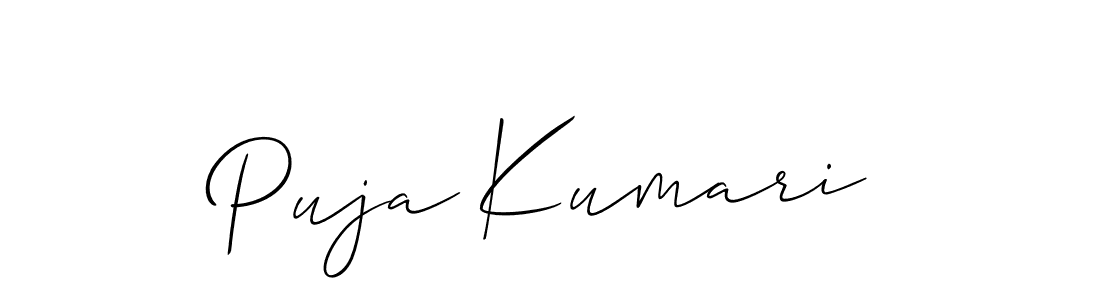 It looks lik you need a new signature style for name Puja Kumari. Design unique handwritten (Allison_Script) signature with our free signature maker in just a few clicks. Puja Kumari signature style 2 images and pictures png
