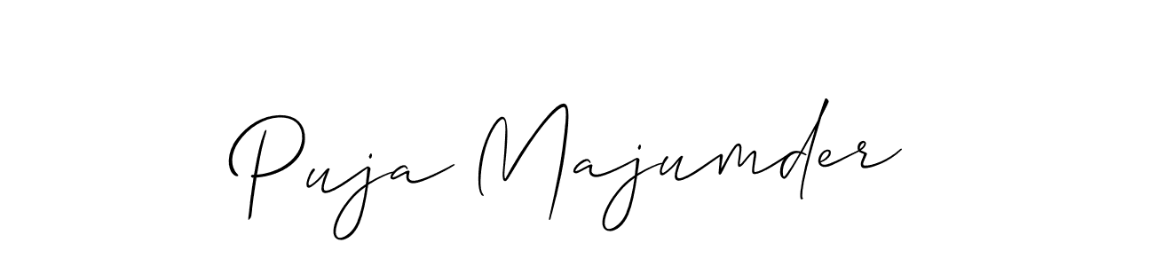 Design your own signature with our free online signature maker. With this signature software, you can create a handwritten (Allison_Script) signature for name Puja Majumder. Puja Majumder signature style 2 images and pictures png