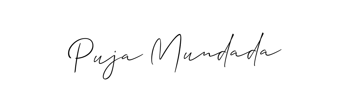 This is the best signature style for the Puja Mundada name. Also you like these signature font (Allison_Script). Mix name signature. Puja Mundada signature style 2 images and pictures png
