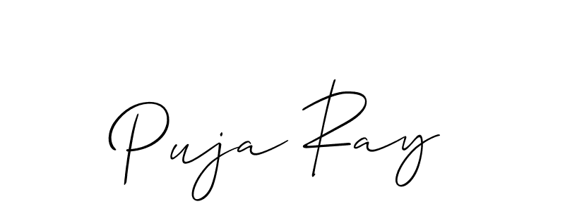 This is the best signature style for the Puja Ray name. Also you like these signature font (Allison_Script). Mix name signature. Puja Ray signature style 2 images and pictures png
