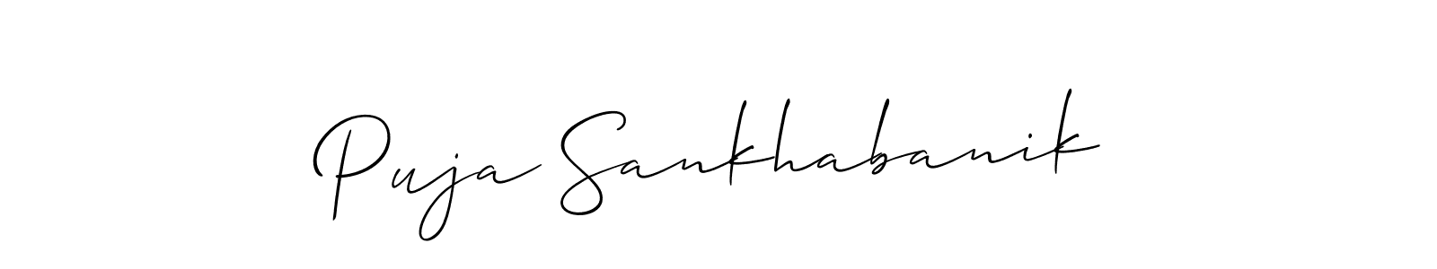 You can use this online signature creator to create a handwritten signature for the name Puja Sankhabanik. This is the best online autograph maker. Puja Sankhabanik signature style 2 images and pictures png