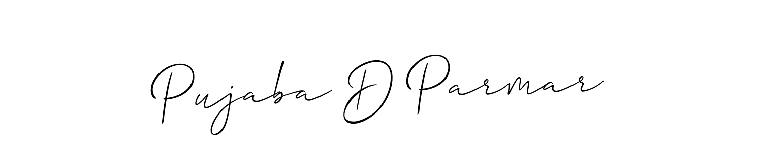if you are searching for the best signature style for your name Pujaba D Parmar. so please give up your signature search. here we have designed multiple signature styles  using Allison_Script. Pujaba D Parmar signature style 2 images and pictures png