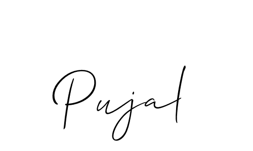 How to Draw Pujal signature style? Allison_Script is a latest design signature styles for name Pujal. Pujal signature style 2 images and pictures png