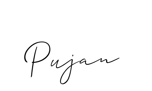 Also You can easily find your signature by using the search form. We will create Pujan name handwritten signature images for you free of cost using Allison_Script sign style. Pujan signature style 2 images and pictures png