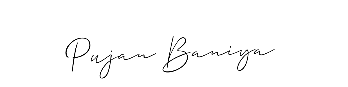 Best and Professional Signature Style for Pujan Baniya. Allison_Script Best Signature Style Collection. Pujan Baniya signature style 2 images and pictures png