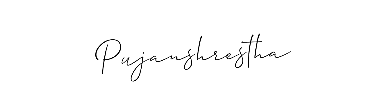 Make a beautiful signature design for name Pujanshrestha. Use this online signature maker to create a handwritten signature for free. Pujanshrestha signature style 2 images and pictures png