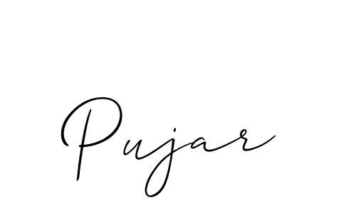 Design your own signature with our free online signature maker. With this signature software, you can create a handwritten (Allison_Script) signature for name Pujar. Pujar signature style 2 images and pictures png