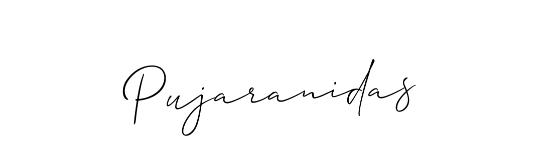 Also You can easily find your signature by using the search form. We will create Pujaranidas name handwritten signature images for you free of cost using Allison_Script sign style. Pujaranidas signature style 2 images and pictures png