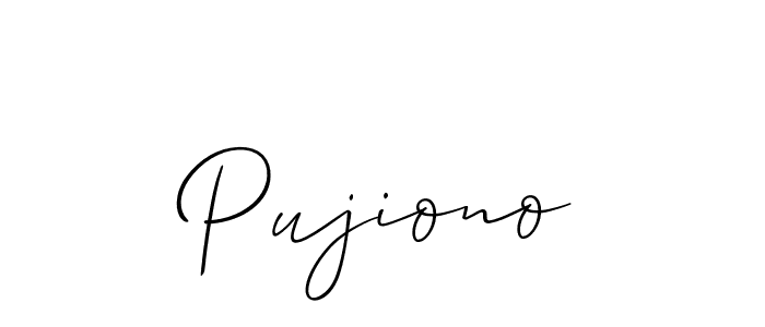 Best and Professional Signature Style for Pujiono. Allison_Script Best Signature Style Collection. Pujiono signature style 2 images and pictures png