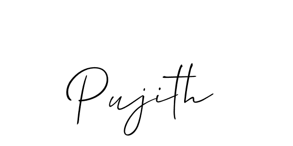 Best and Professional Signature Style for Pujith. Allison_Script Best Signature Style Collection. Pujith signature style 2 images and pictures png