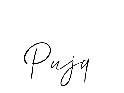 Design your own signature with our free online signature maker. With this signature software, you can create a handwritten (Allison_Script) signature for name Pujq. Pujq signature style 2 images and pictures png