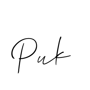It looks lik you need a new signature style for name Puk. Design unique handwritten (Allison_Script) signature with our free signature maker in just a few clicks. Puk signature style 2 images and pictures png