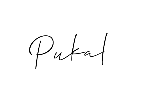 Make a beautiful signature design for name Pukal. With this signature (Allison_Script) style, you can create a handwritten signature for free. Pukal signature style 2 images and pictures png
