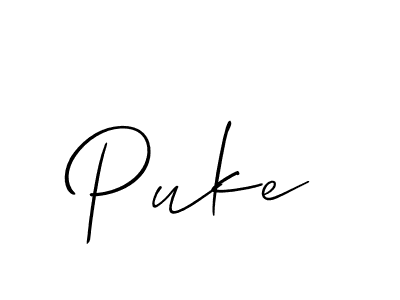 Puke stylish signature style. Best Handwritten Sign (Allison_Script) for my name. Handwritten Signature Collection Ideas for my name Puke. Puke signature style 2 images and pictures png