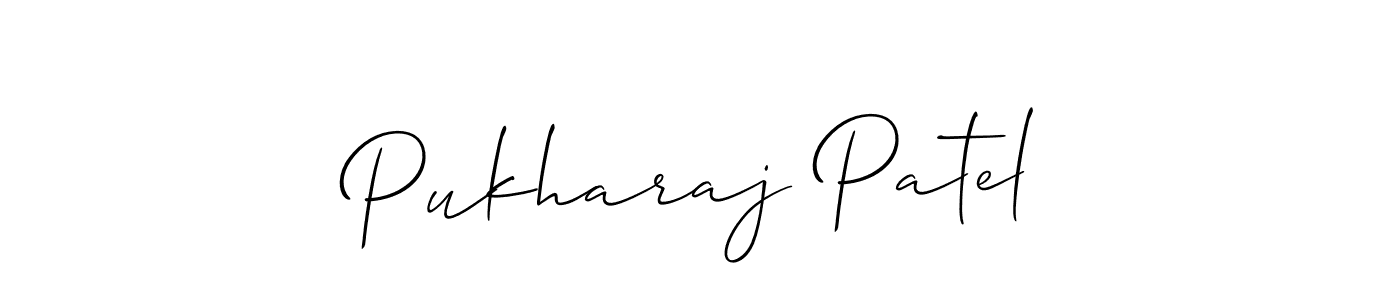 How to Draw Pukharaj Patel signature style? Allison_Script is a latest design signature styles for name Pukharaj Patel. Pukharaj Patel signature style 2 images and pictures png