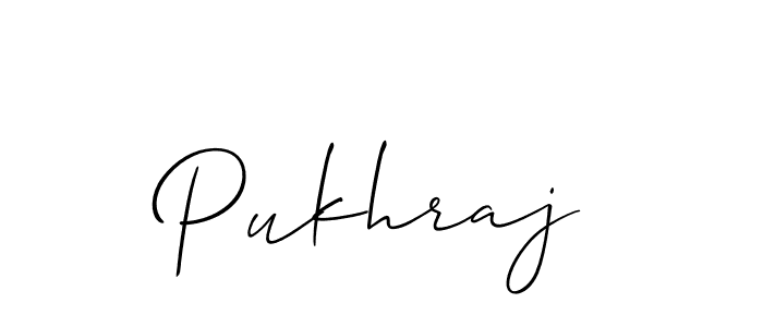 How to make Pukhraj signature? Allison_Script is a professional autograph style. Create handwritten signature for Pukhraj name. Pukhraj signature style 2 images and pictures png