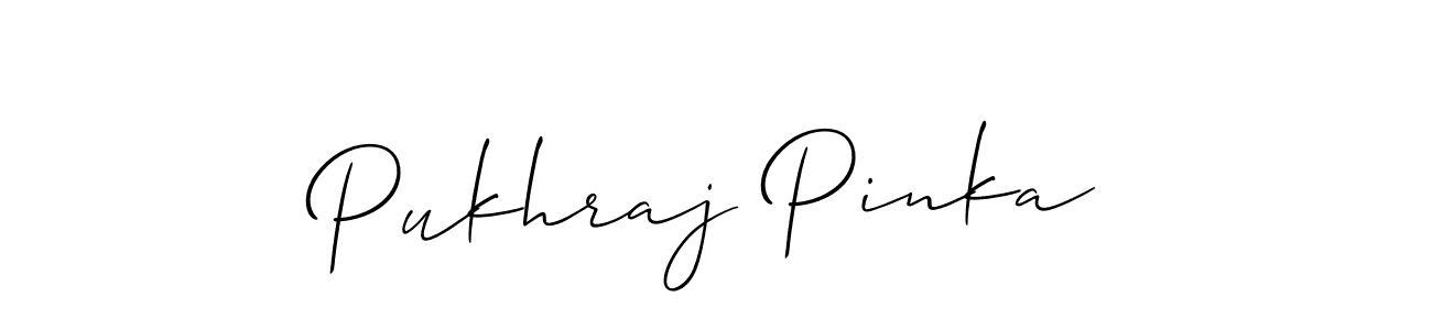 Similarly Allison_Script is the best handwritten signature design. Signature creator online .You can use it as an online autograph creator for name Pukhraj Pinka. Pukhraj Pinka signature style 2 images and pictures png