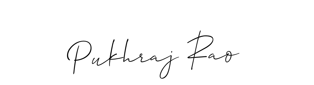 It looks lik you need a new signature style for name Pukhraj Rao. Design unique handwritten (Allison_Script) signature with our free signature maker in just a few clicks. Pukhraj Rao signature style 2 images and pictures png