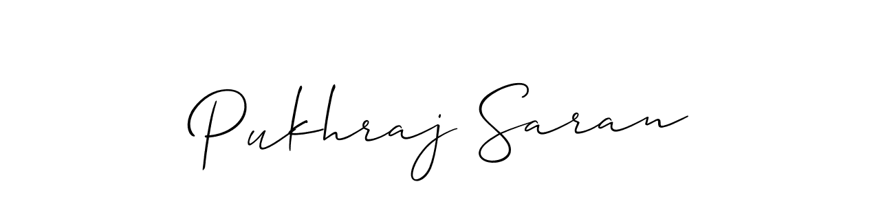 Also we have Pukhraj Saran name is the best signature style. Create professional handwritten signature collection using Allison_Script autograph style. Pukhraj Saran signature style 2 images and pictures png