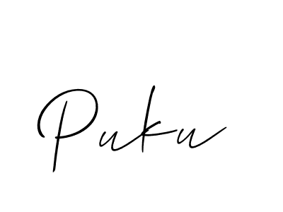 The best way (Allison_Script) to make a short signature is to pick only two or three words in your name. The name Puku include a total of six letters. For converting this name. Puku signature style 2 images and pictures png