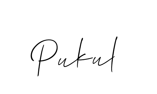 How to make Pukul name signature. Use Allison_Script style for creating short signs online. This is the latest handwritten sign. Pukul signature style 2 images and pictures png