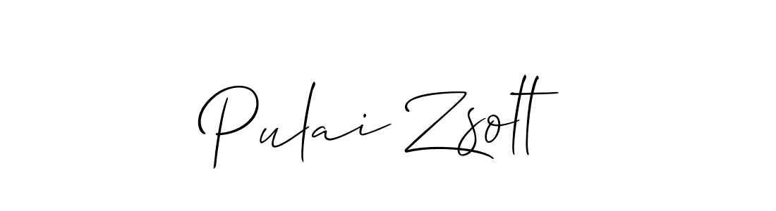 Design your own signature with our free online signature maker. With this signature software, you can create a handwritten (Allison_Script) signature for name Pulai Zsolt. Pulai Zsolt signature style 2 images and pictures png