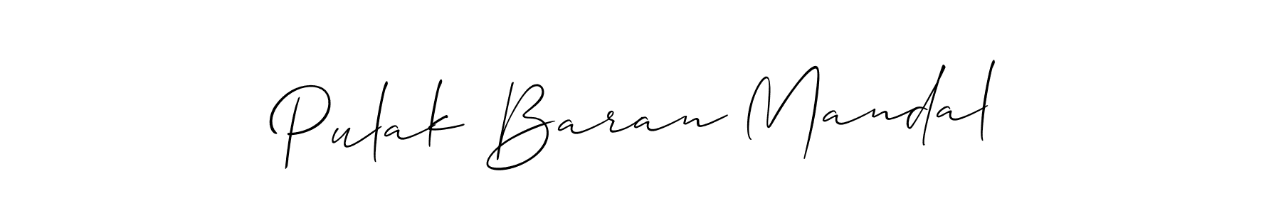 Use a signature maker to create a handwritten signature online. With this signature software, you can design (Allison_Script) your own signature for name Pulak Baran Mandal. Pulak Baran Mandal signature style 2 images and pictures png