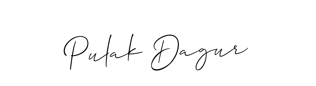 Similarly Allison_Script is the best handwritten signature design. Signature creator online .You can use it as an online autograph creator for name Pulak Dagur. Pulak Dagur signature style 2 images and pictures png