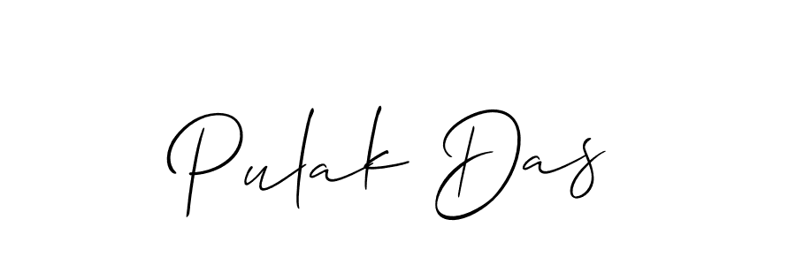 Allison_Script is a professional signature style that is perfect for those who want to add a touch of class to their signature. It is also a great choice for those who want to make their signature more unique. Get Pulak Das name to fancy signature for free. Pulak Das signature style 2 images and pictures png