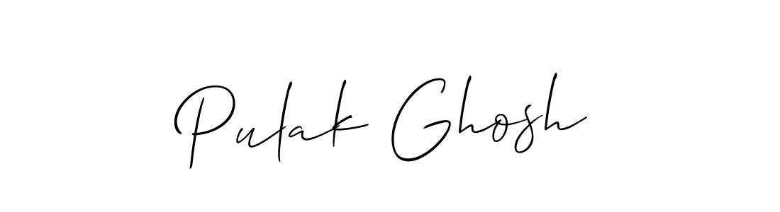 You should practise on your own different ways (Allison_Script) to write your name (Pulak Ghosh) in signature. don't let someone else do it for you. Pulak Ghosh signature style 2 images and pictures png